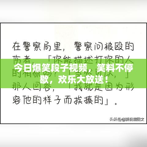 今日爆笑段子视频，笑料不停歇，欢乐大放送！