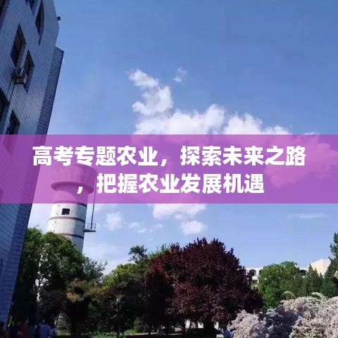 高考专题农业，探索未来之路，把握农业发展机遇
