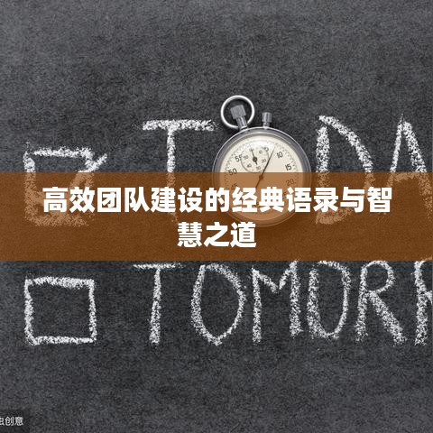 高效团队建设的经典语录与智慧之道